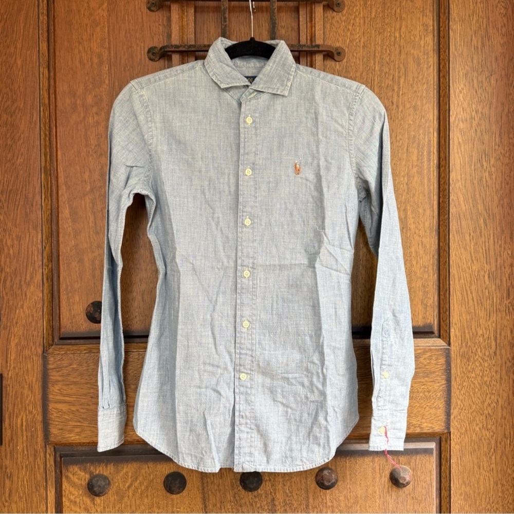 Polo Ralph Lauren Light Blue Casual  Button-Down Shirt Size 0,2